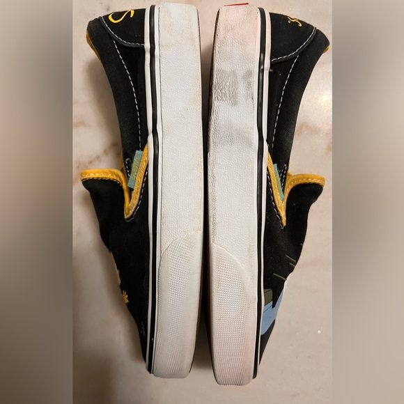VANS x The Simpson Low Canvas Step In Sneakers Black Yellow Unisex M 3.5 W 5 - Picture 4 of 9